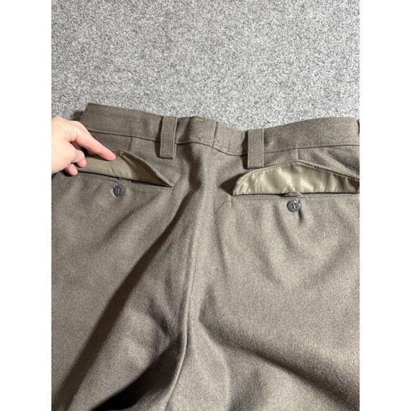 Vintage German Military Pants 34x30 Gray Wool Trousers m48 NVA Made in Germany - Picture 12 of 16